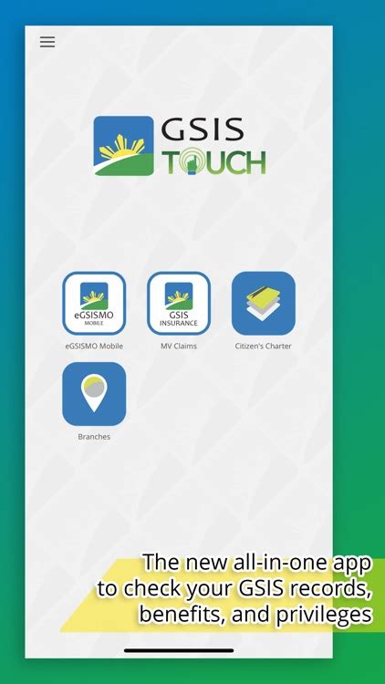 GSIS Touch Mobile App – Government Service Insurance System.